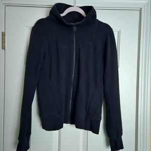 Lululemon funnel neck fleece jacket blaxk sz 10